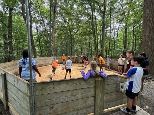 summers-first-burst-campers-playing-gaga-summer-camp